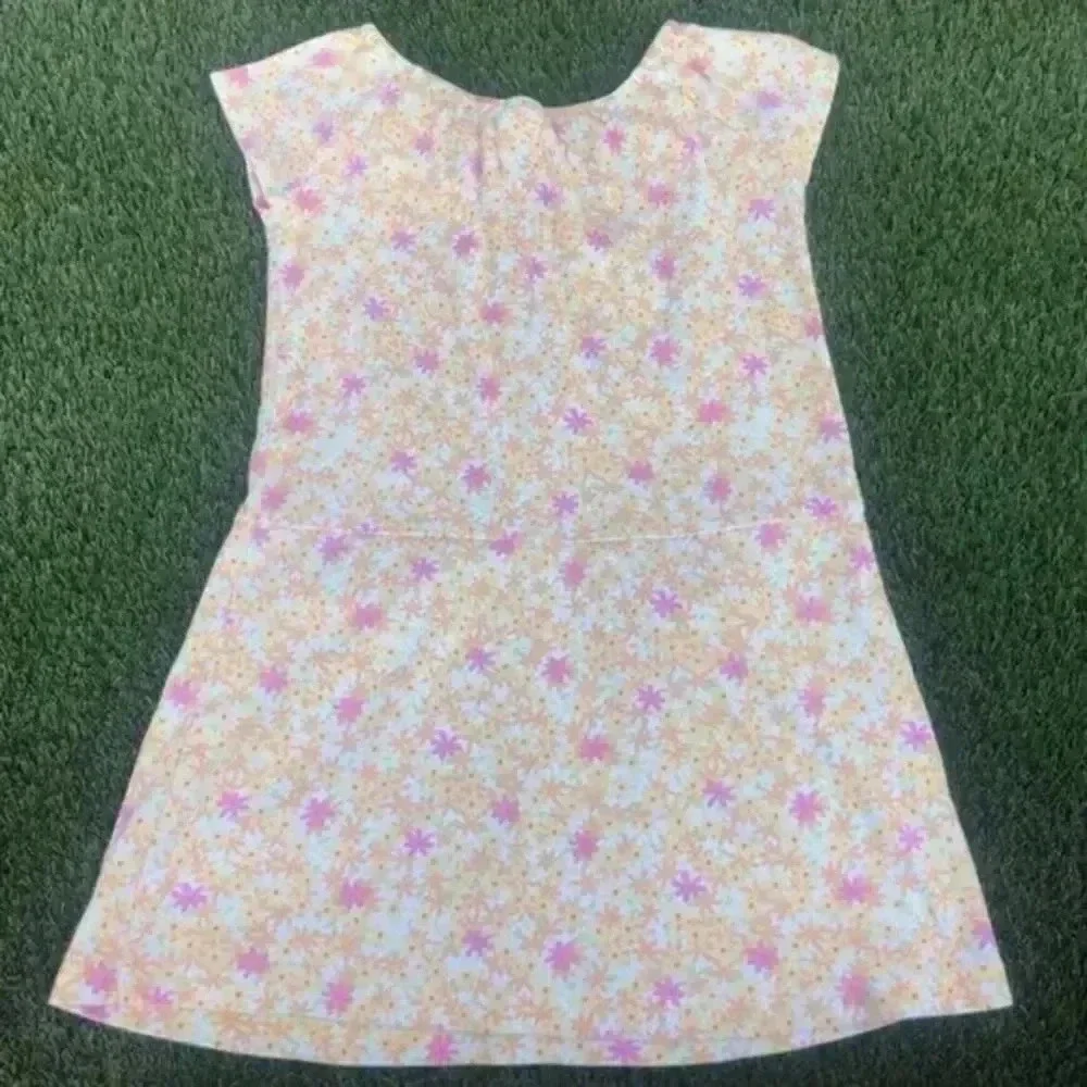 Gymboree Orange Pink Floral Pocket Front Flowy Dress Girls Size 5